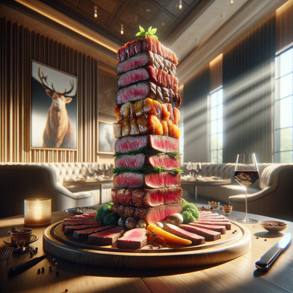 Tower of meat